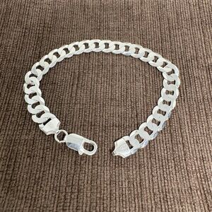 Sterling Silver Flat Curb Bracelet